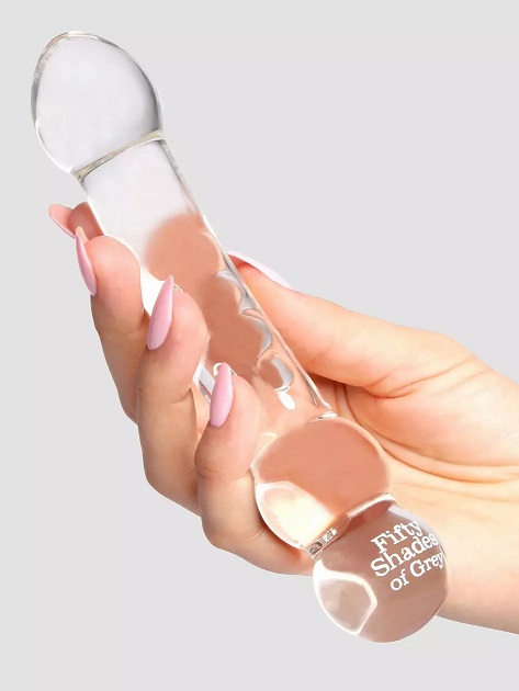 Fifty Shades of Grey Drive me Crazy glass wand in a female hand